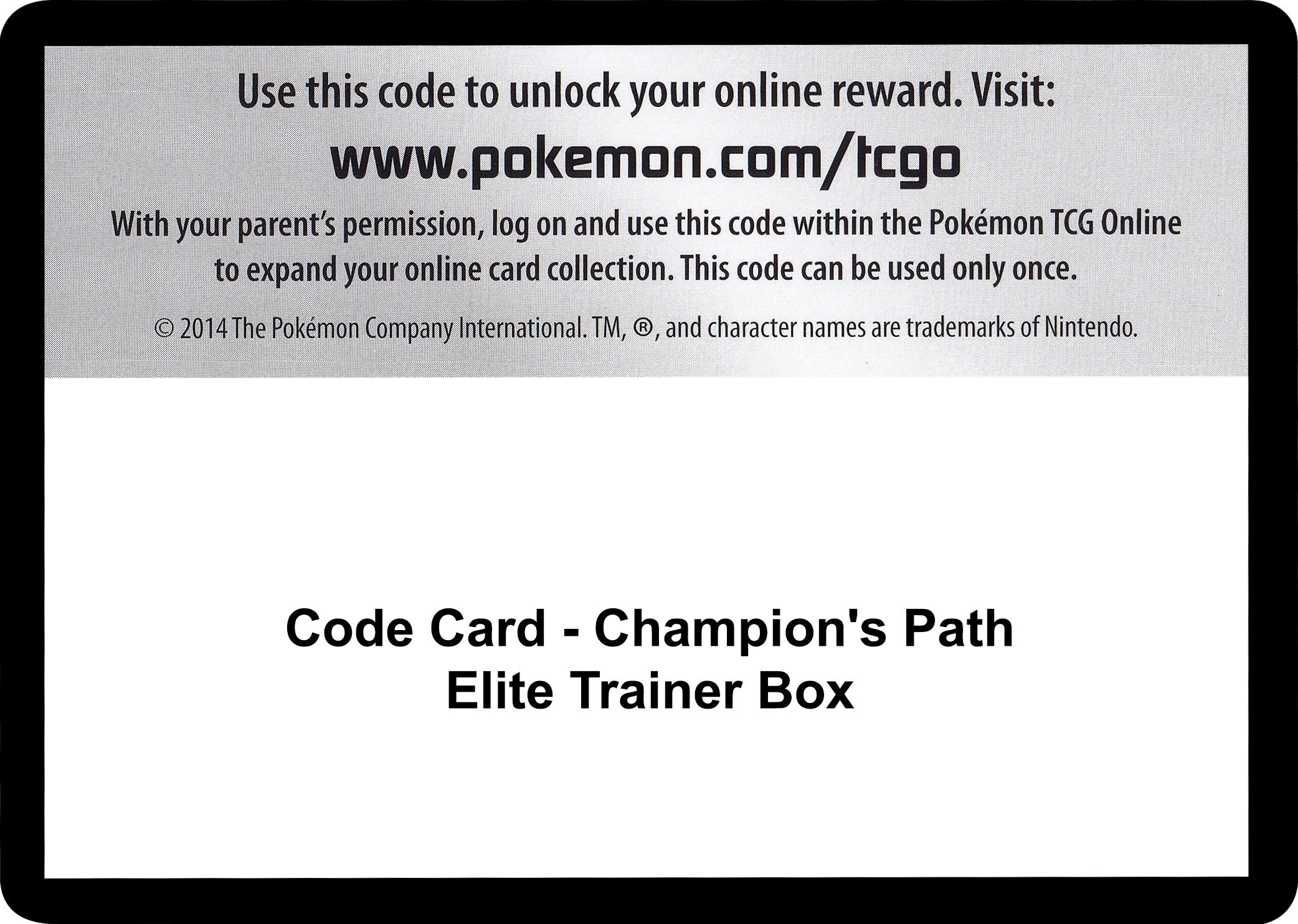 Code Card - Champion's Path Elite Trainer Box [CHP]