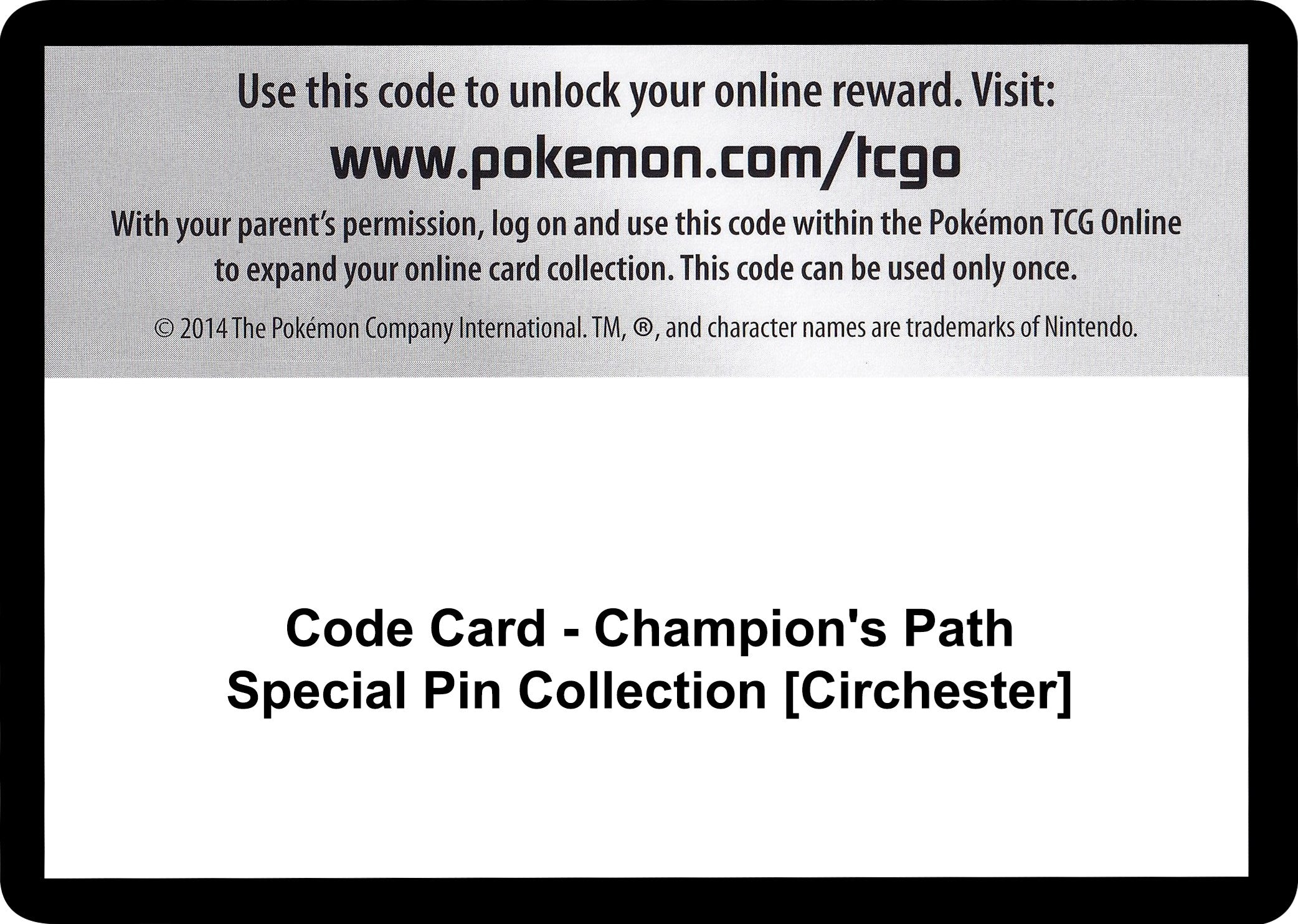 Code Card - Champion's Path Special Pin Collection [Circhester] [CHP]