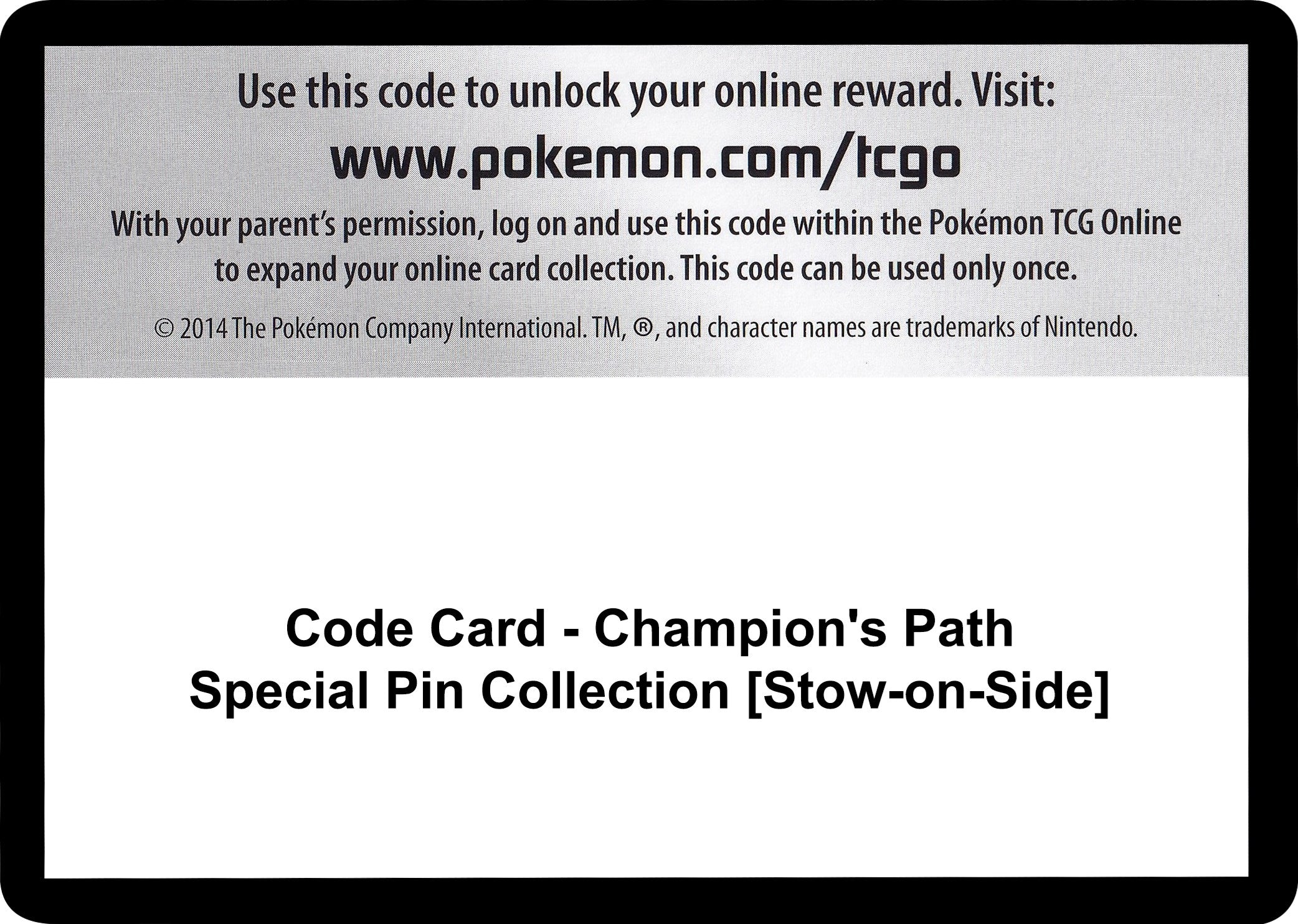 Code Card - Champion's Path Special Pin Collection [Stow-on-Side] [CHP]