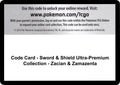 Code Card - Sword & Shield Ultra-Premium Collection - Zacian & Zamazenta [MCAP]