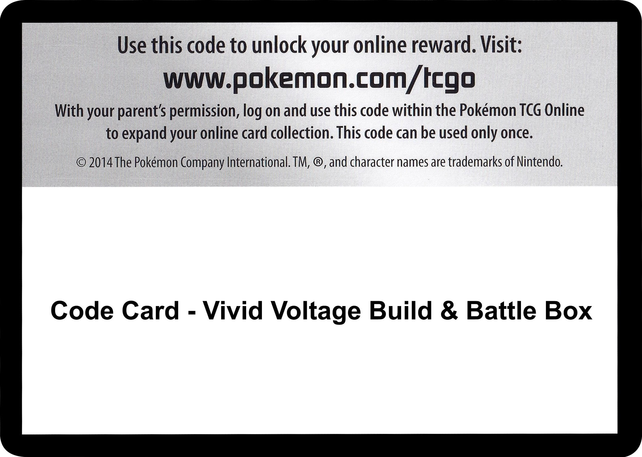 Code Card - Vivid Voltage Build & Battle Box [SWSH04]