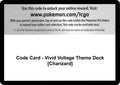 Code Card - Vivid Voltage Theme Deck [Charizard] [SWSH04]