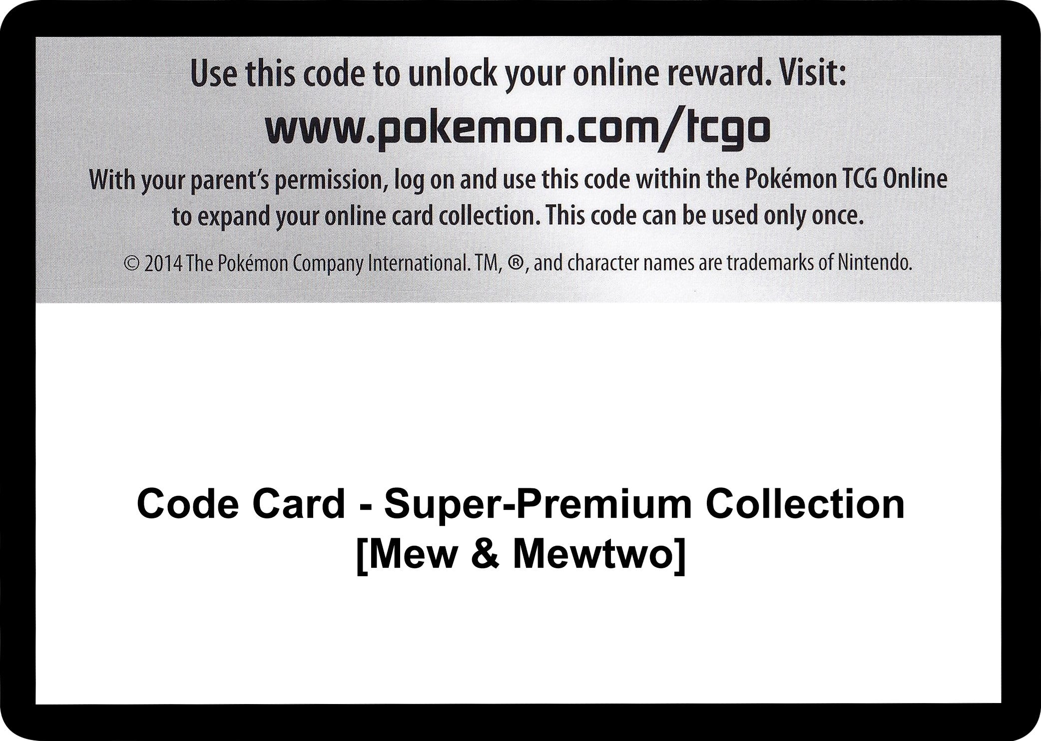 Code Card - Super-Premium Collection [Mew & Mewtwo] [GEN]
