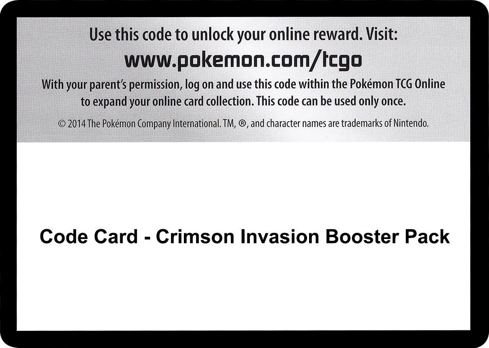 Code Card - Crimson Invasion Booster Pack [SM04]