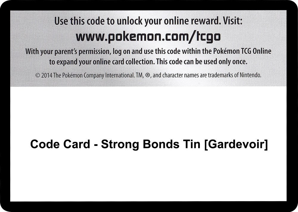 Code Card - Strong Bonds Tin [Gardevoir] [MCAP]