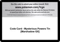 Code Card - Mysterious Powers Tin [Marshadow GX] [SM03]