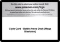 Code Card - Battle Arena Deck [Mega Blastoise] [CES]