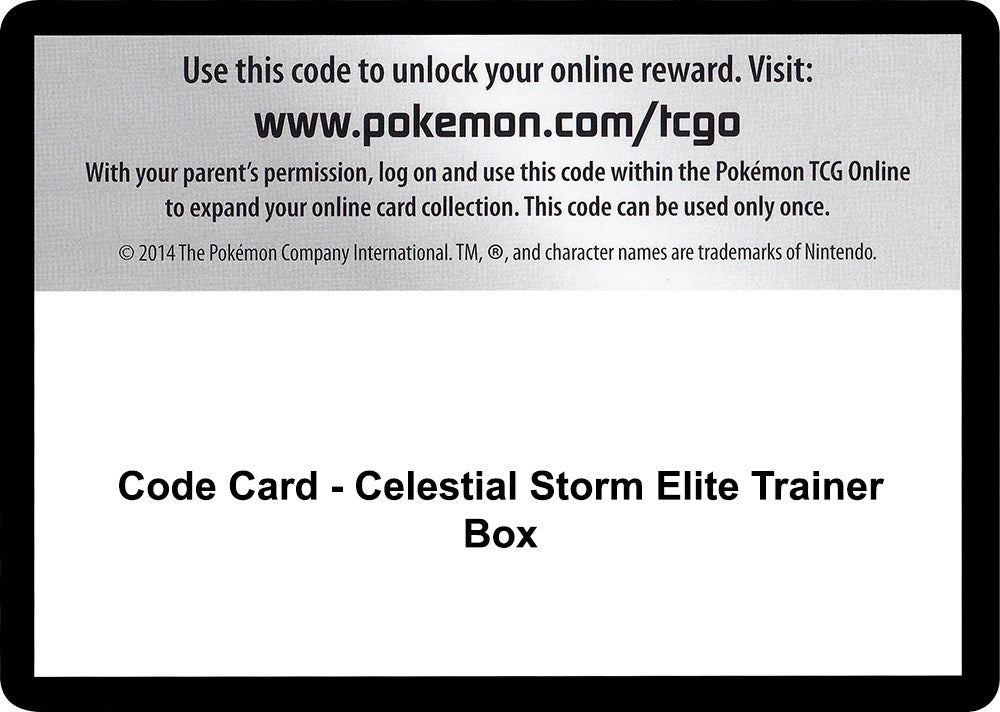 Code Card - Celestial Storm Elite Trainer Box [CES]