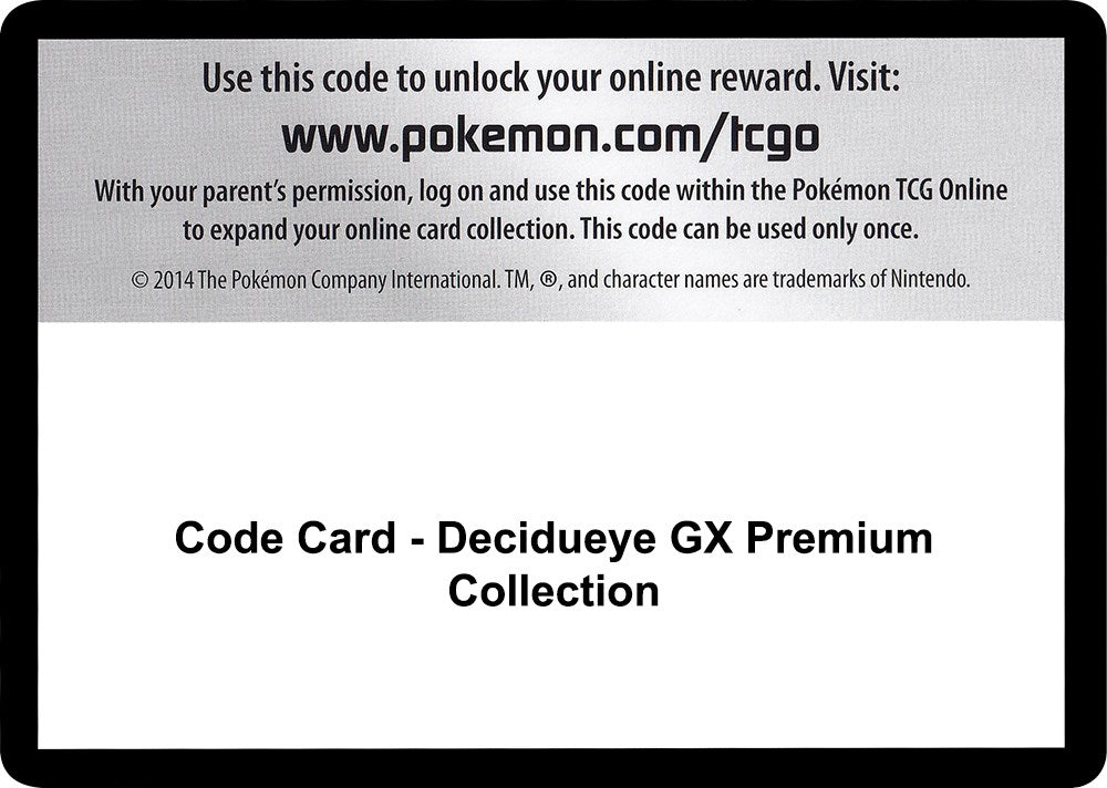 Code Card - Decidueye GX Premium Collection [SM02]