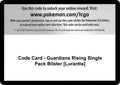 Code Card - Guardians Rising Single Pack Blister [Lurantis] [SM02]