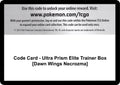 Code Card - Ultra Prism Elite Trainer Box [Dawn Wings Necrozma] [SM05]