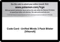 Code Card - Unified Minds 3 Pack Blister [Vikavolt] [SM11]