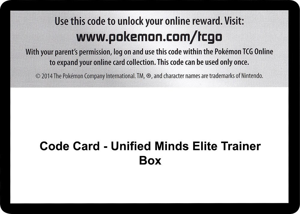 Code Card - Unified Minds Elite Trainer Box [SM11]