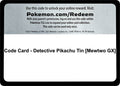 Code Card - Detective Pikachu Tin [Mewtwo GX] [DEP]