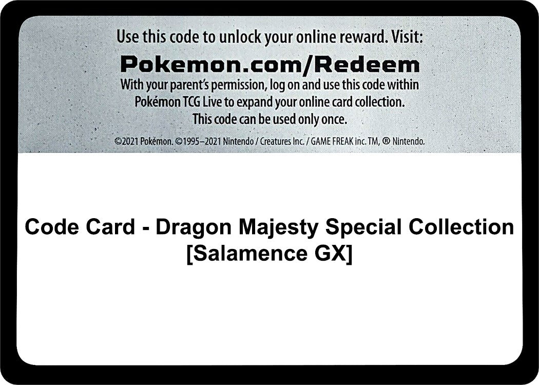 Code Card - Dragon Majesty Special Collection [Salamence GX] [DRM]