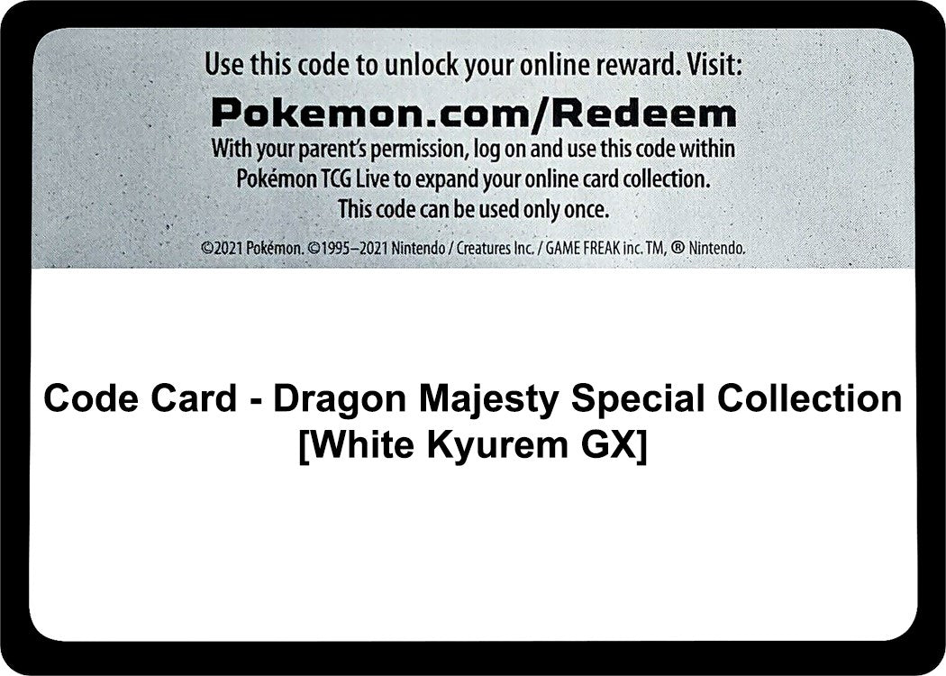 Code Card - Dragon Majesty Special Collection [White Kyurem GX] [DRM]