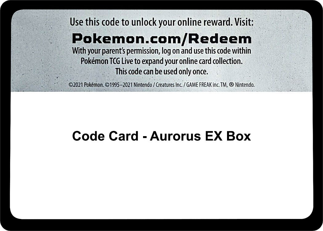 Code Card - Aurorus EX Box [MCAP]