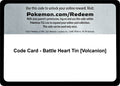 Code Card - Battle Heart Tin [Volcanion] [MCAP]