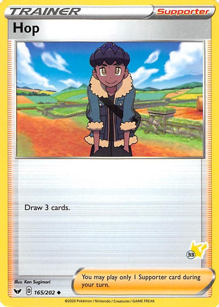 Hop - 165/202 (#33 Pikachu Stamped) [BA22 - 165/202]