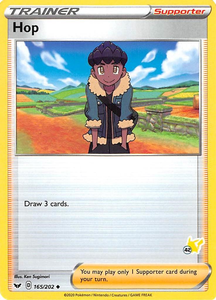 Hop - 165/202 (#42 Pikachu Stamped) [BA22 - 165/202]