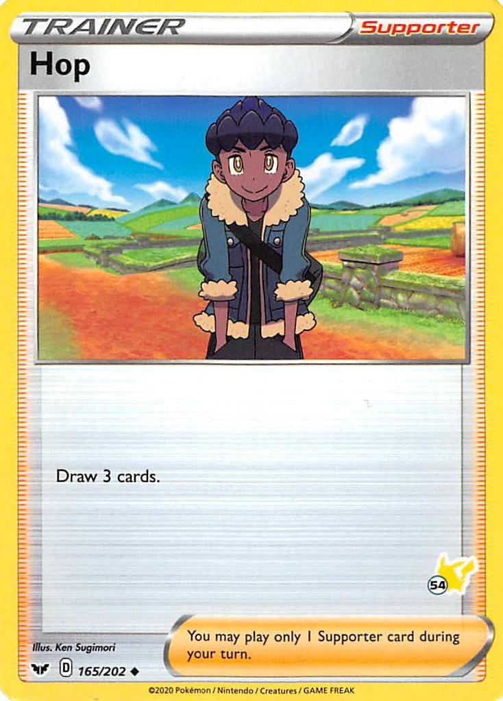 Hop - 165/202 (#54 Pikachu Stamped) [BA22 - 165/202]