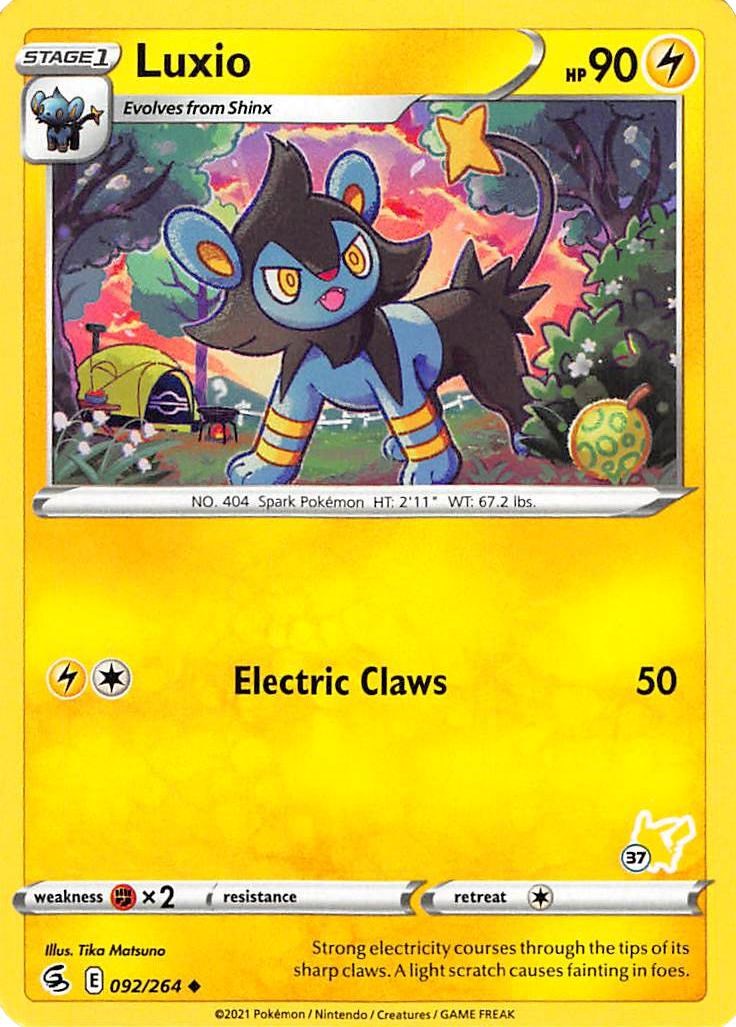 Luxio - 092/264 (#37 Pikachu Stamped) [BA22 - 092/264]