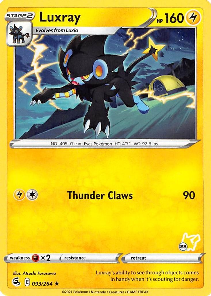 Luxray - 093/264 (#28 Pikachu Stamped) [BA22 - 093/264]