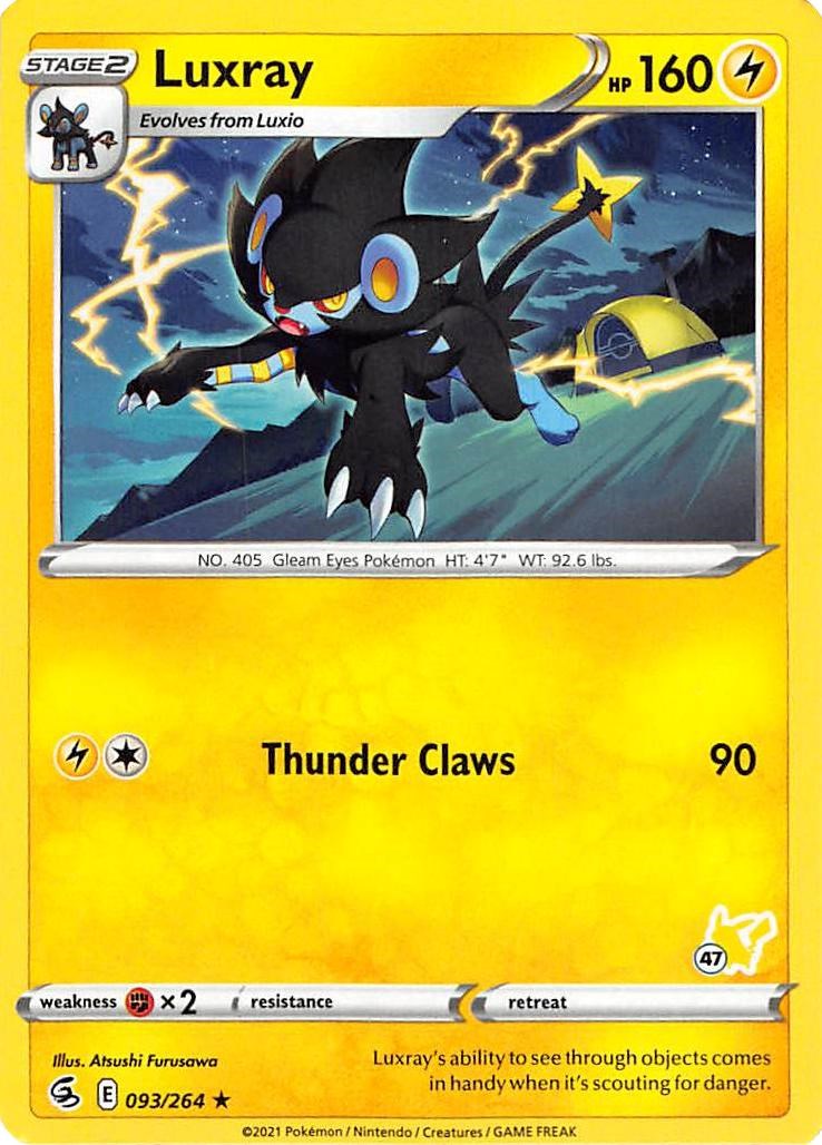 Luxray - 096/264 (#47 Pikachu Stamped) [BA22 - 093/264]