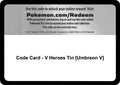 Code Card - V Heroes Tin [Umbreon V] [MCAP]