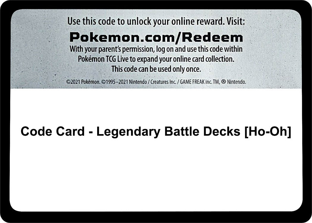 Code Card - Legendary Battle Decks [Ho-Oh] [SM02]