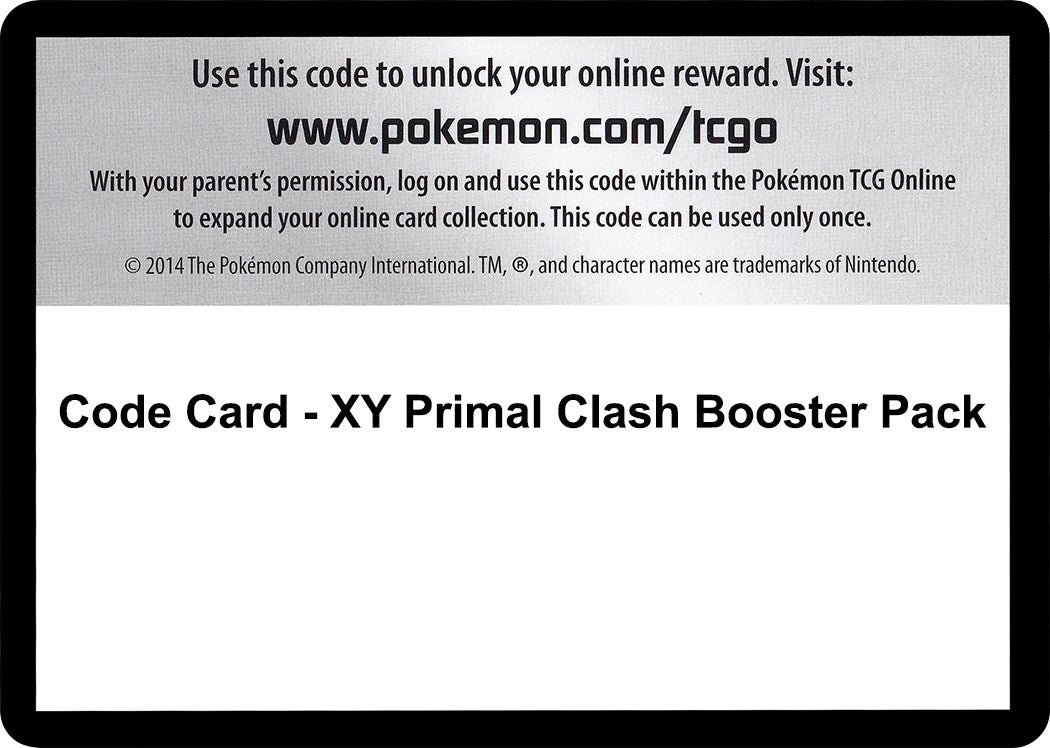 Code Card - Primal Clash Booster Pack [PRC]