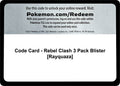 Code Card - Rebel Clash 3 Pack Blister [Rayquaza] [SWSH02]