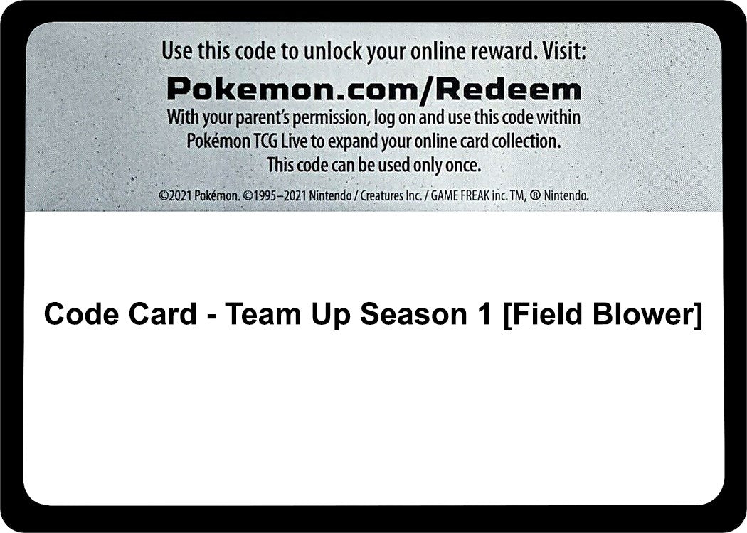 Code Card - Team Up Season 1 [Field Blower] [SM9]