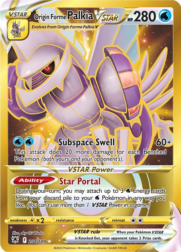 Origin Forme Palkia VSTAR (Secret) (208) [SWSH10 - 208/189]
