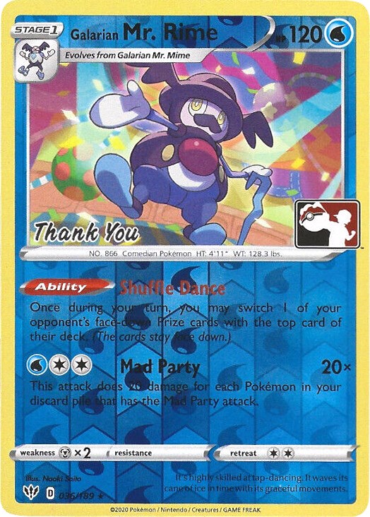 Galarian Mr. Rime - 036/189 (Pokemon League) [Thank You] [MCAP - 036/189]