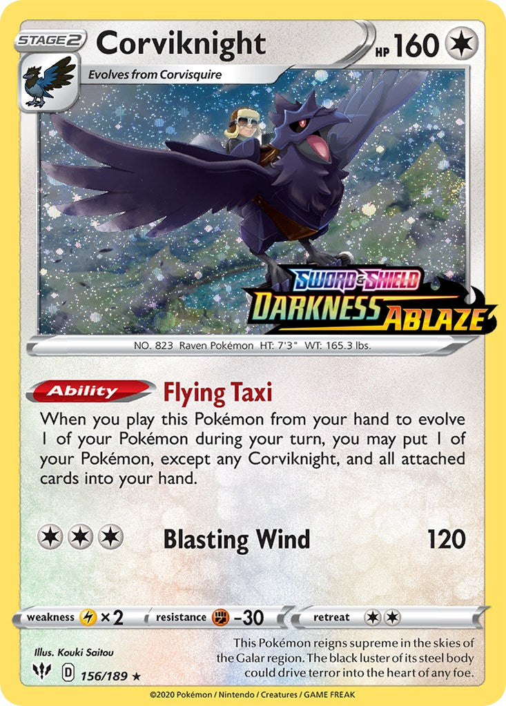 Corviknight - 156/189 (Darkness Ablaze Stamped) [MCAP - 156/189]