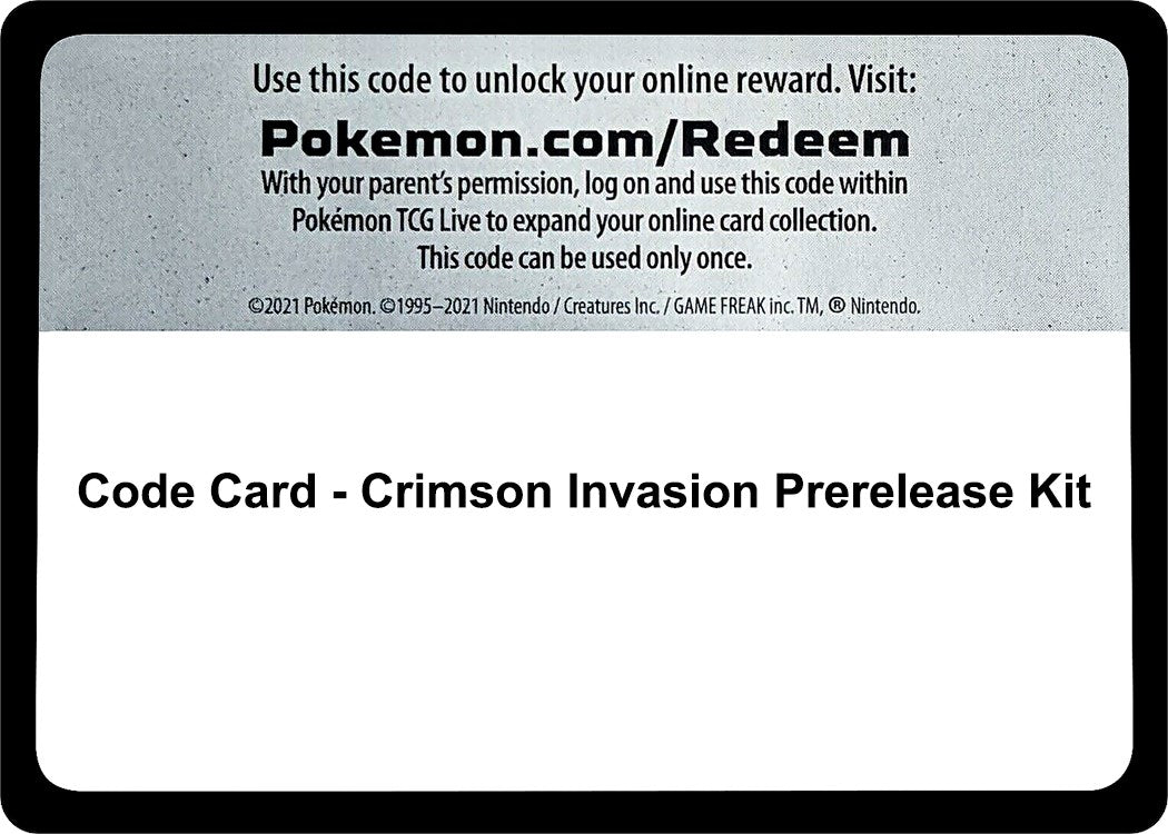 Code Card - Crimson Invasion Prerelease Kit [SM04]