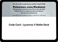 Code Card - Lycanroc V Battle Deck [MCAP]