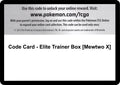 Code Card - Elite Trainer Box [Mewtwo X] [BKT]