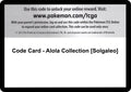 Code Card - Alola Collection [Solgaleo] [EVO]