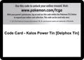 Code Card - Kalos Power Tin [Delphox Tin] [FLF]