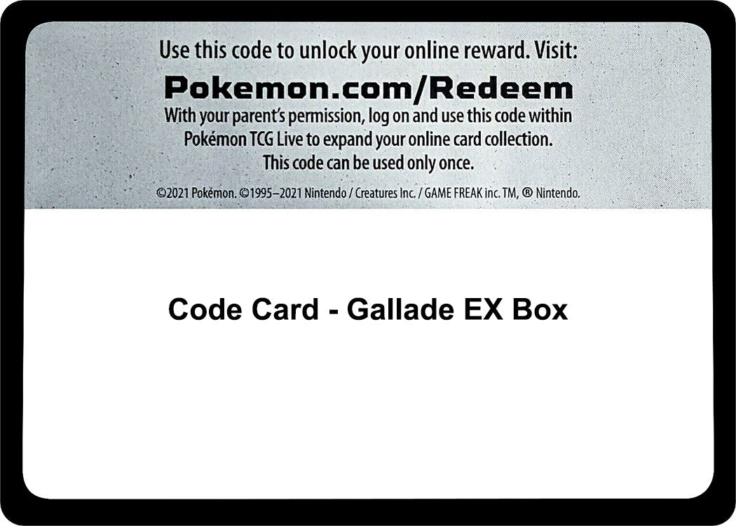 Code Card - Gallade EX Box [PHF]