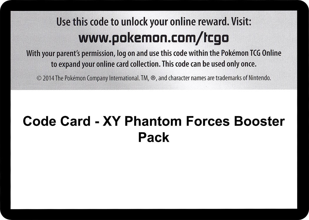 Code Card - XY Phantom Forces Booster Pack [PHF]