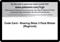 Code Card - Roaring Skies 3 Pack Blister [Regirock] [ROS]