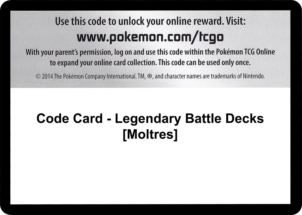 Code Card - Legendary Battle Decks [Moltres] [STS]