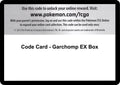 Code Card - Garchomp EX Box [XY]