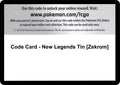 Code Card - New Legends Tin [Zekrom] [BLW]