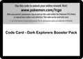 Code Card - Dark Explorers Booster Pack [DEX]