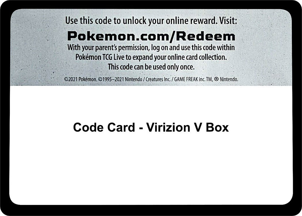 Code Card - Virizion V Box [MCAP]