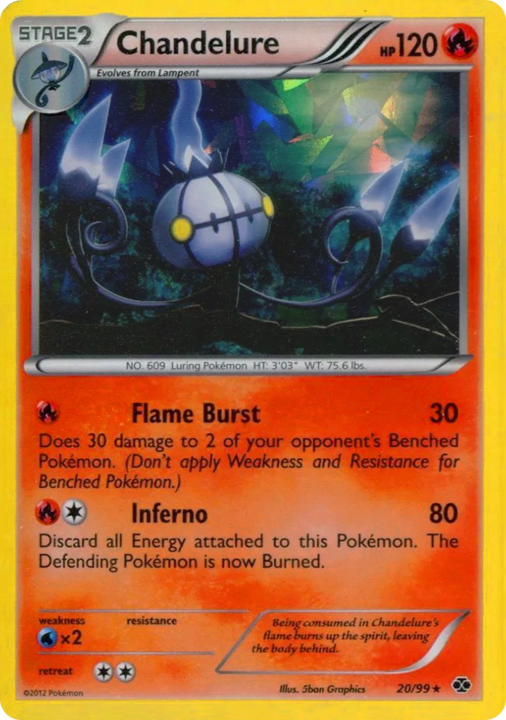Chandelure - 20/99 (Cracked Ice Holo) [BLE - 020/099]